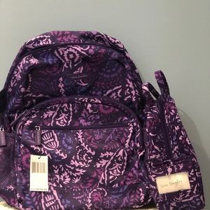 NWT Vera Bradley Backpack/matching Lunch Bunch